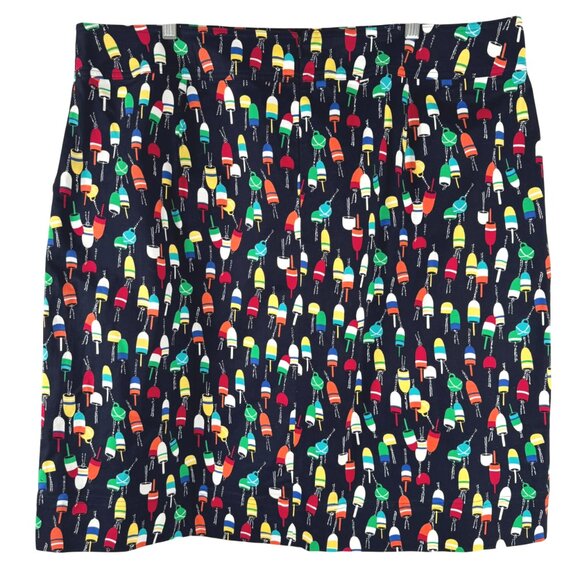 Talbots‎ Skirt Size 18W Nautical Fishing Buoy Novelty Print Colorful SS-1867 - Picture 4 of 9